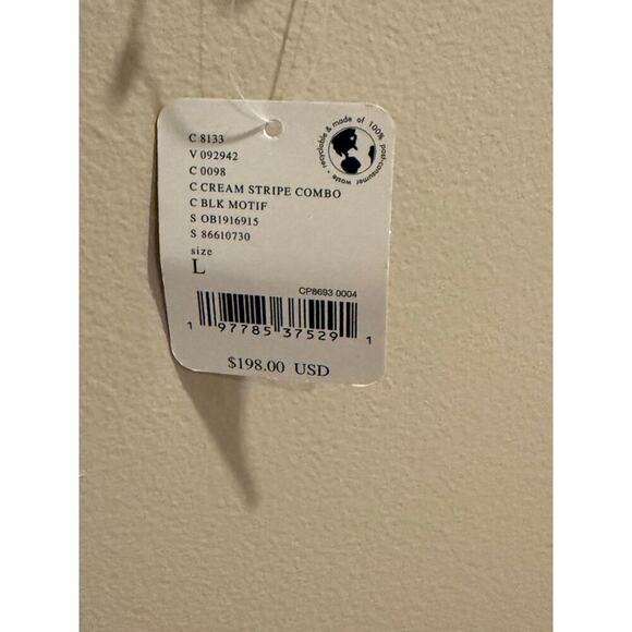 We The Free People Ryder Striped Leather Coat Jacket Black Large L NWT - Picture 7 of 7